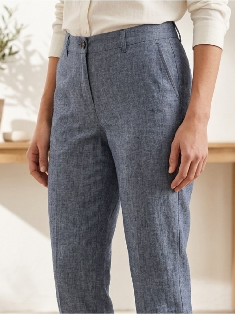 Olsen Lisa Fit Chambray Pants